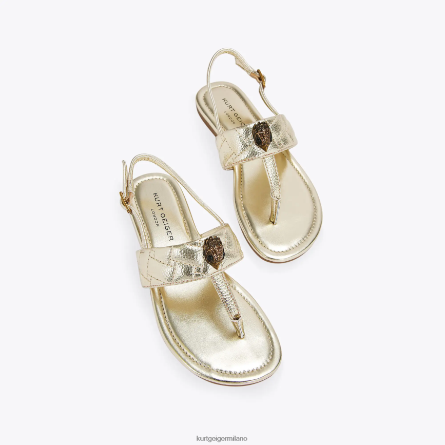 esso Kurt Geiger bambini Sandalo London Mini Kensington T oro 8024FF483 | calzature