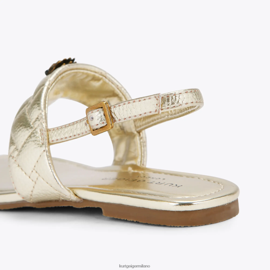 esso Kurt Geiger bambini Sandalo London Mini Kensington T oro 8024FF483 | calzature