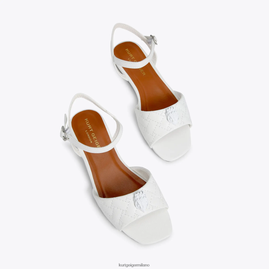 esso Kurt Geiger bambini Sandalo London Mini Kensington bianco 8024FF484 | calzature