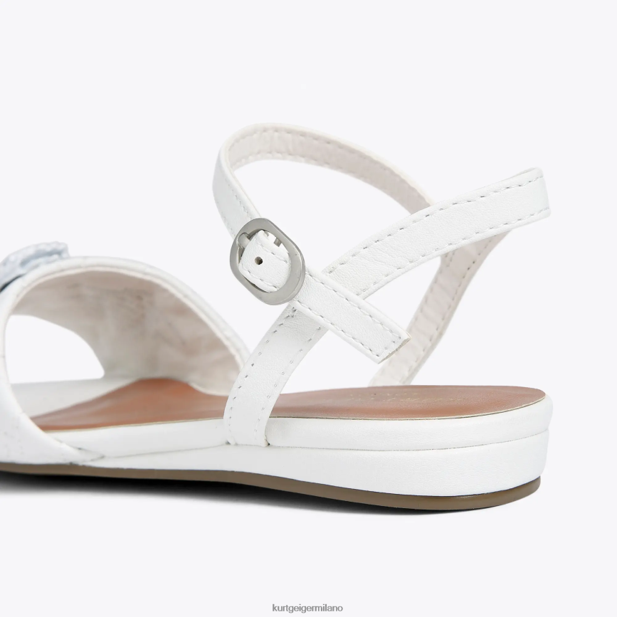 esso Kurt Geiger bambini Sandalo London Mini Kensington bianco 8024FF484 | calzature