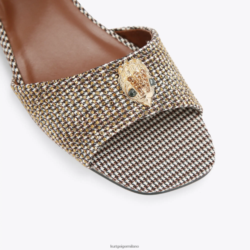 esso Kurt Geiger bambini Sandalo London Mini Kensington oro 8024FF480 | calzature