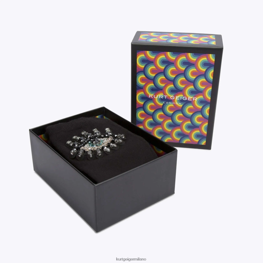 esso Kurt Geiger donne calzino del malocchio londinese nero 8024FF575 | Accessori