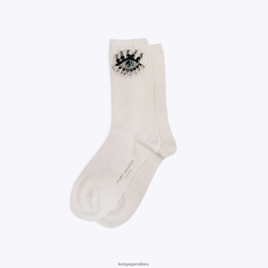 esso Kurt Geiger donne calzino del malocchio londinese osso 8024FF574 | Accessori