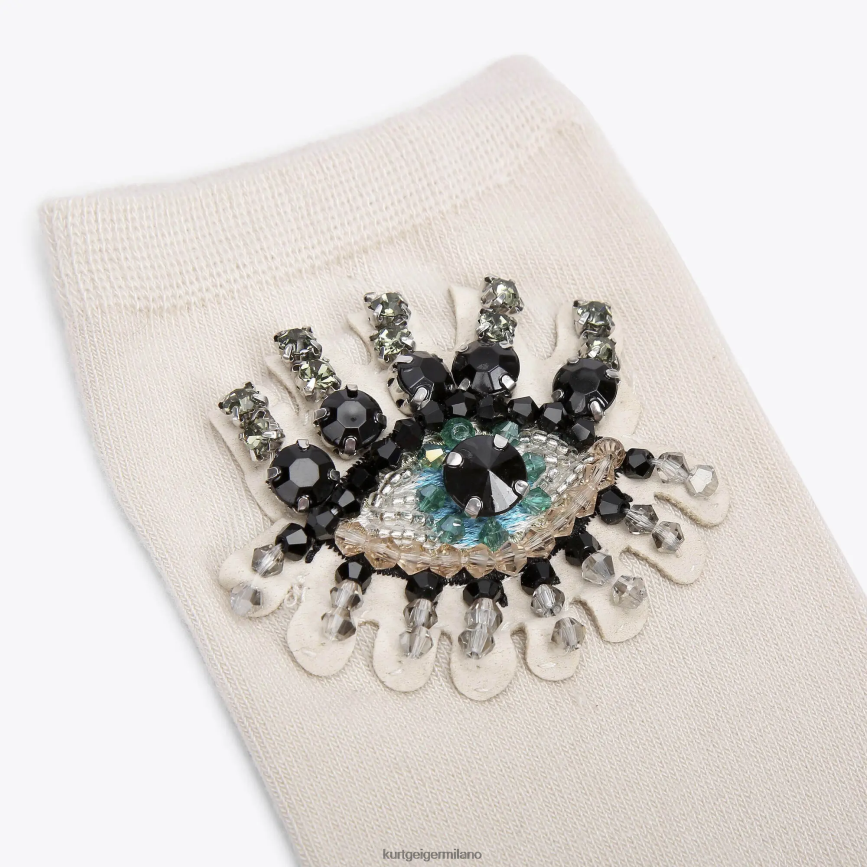 esso Kurt Geiger donne calzino del malocchio londinese osso 8024FF574 | Accessori