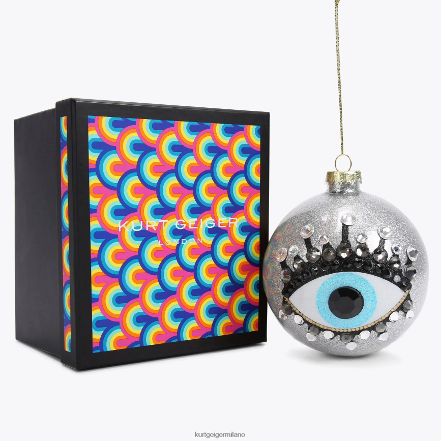 esso Kurt Geiger donne ornamento natalizio del London Eye argento 8024FF502 | Accessori
