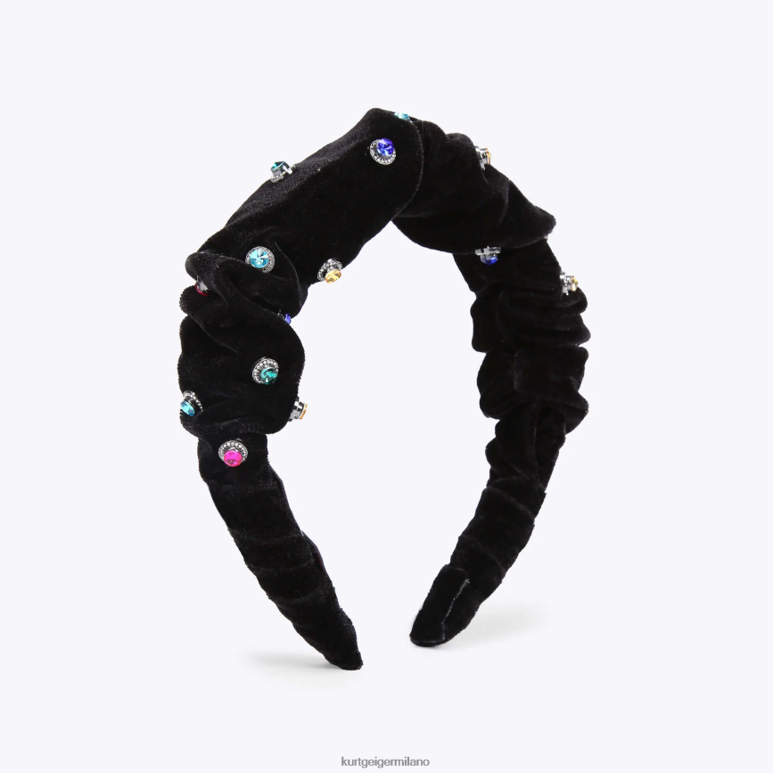 esso Kurt Geiger donne Fascia per capelli London Octavia altro nero 8024FF517 | Accessori