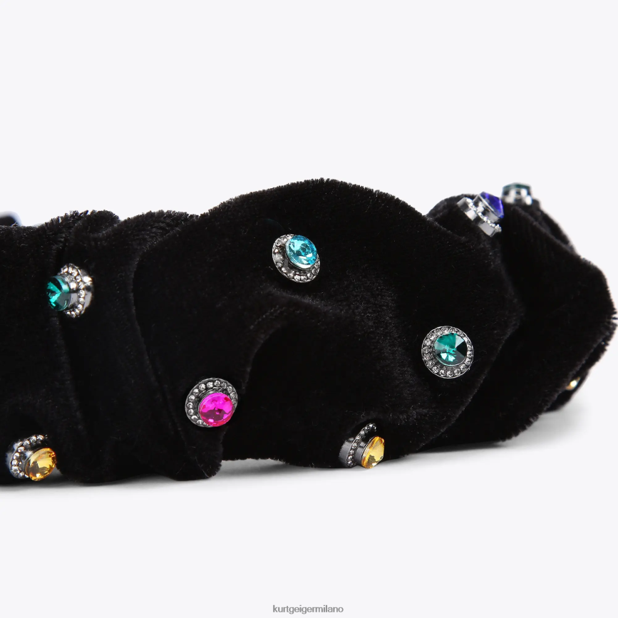 esso Kurt Geiger donne Fascia per capelli London Octavia altro nero 8024FF517 | Accessori