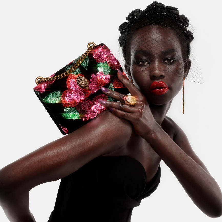 esso Kurt Geiger donne Fascia per capelli con paillettes London nero 8024FF518 | Accessori