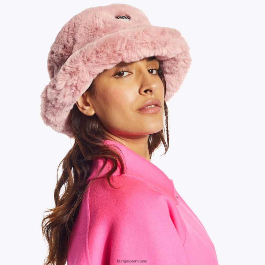 esso Kurt Geiger donne cappello da pescatore di papavero londinese rosa 8024FF507 | Accessori