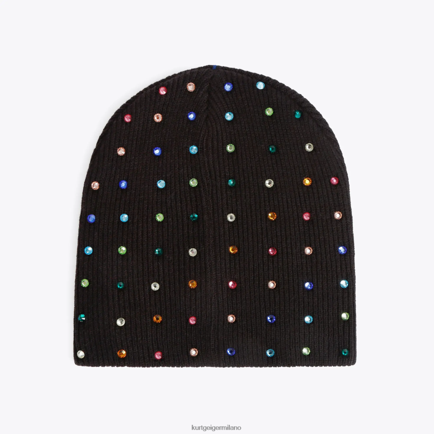esso Kurt Geiger donne cappello di cristallo di Londra altro nero 8024FF522 | Accessori