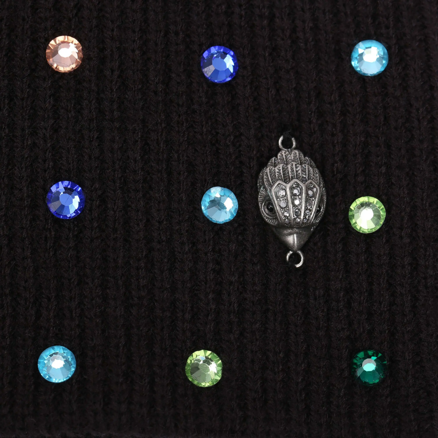 esso Kurt Geiger donne cappello di cristallo di Londra altro nero 8024FF522 | Accessori