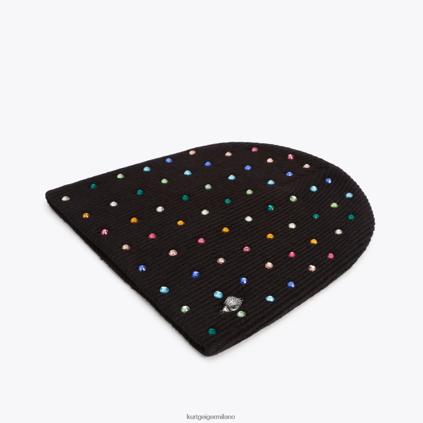 esso Kurt Geiger donne cappello di cristallo di Londra altro nero 8024FF522 | Accessori