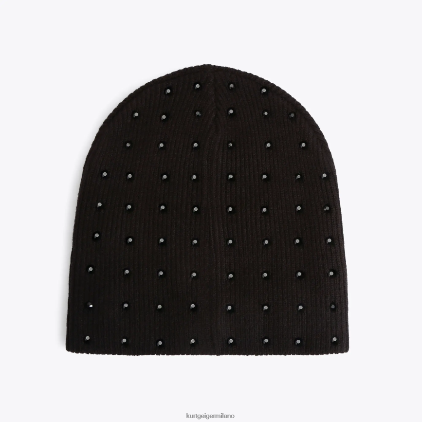 esso Kurt Geiger donne cappello di cristallo di Londra nero 8024FF521 | Accessori