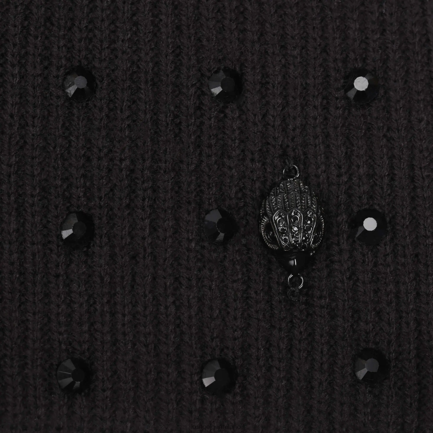 esso Kurt Geiger donne cappello di cristallo di Londra nero 8024FF521 | Accessori