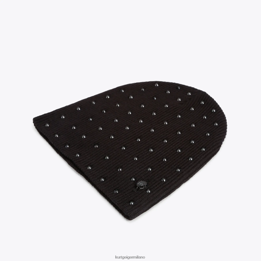 esso Kurt Geiger donne cappello di cristallo di Londra nero 8024FF521 | Accessori