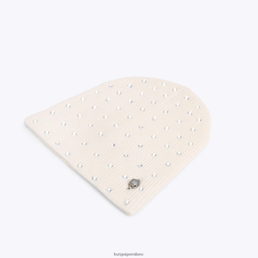 esso Kurt Geiger donne cappello di cristallo di Londra osso 8024FF523 | Accessori