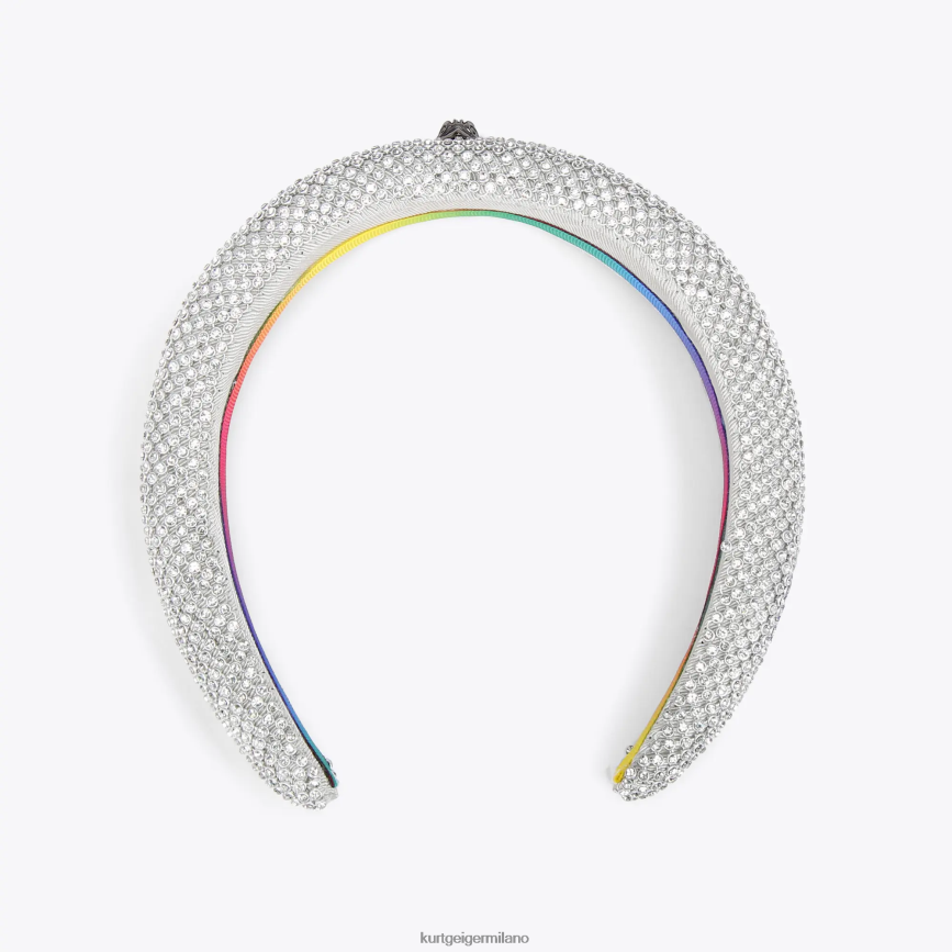 esso Kurt Geiger donne fascia di cristallo di Londra argento 8024FF516 | Accessori