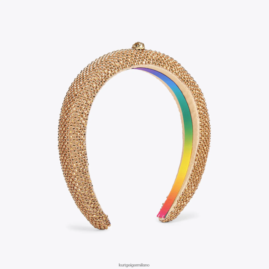 esso Kurt Geiger donne fascia di cristallo di Londra oro 8024FF515 | Accessori