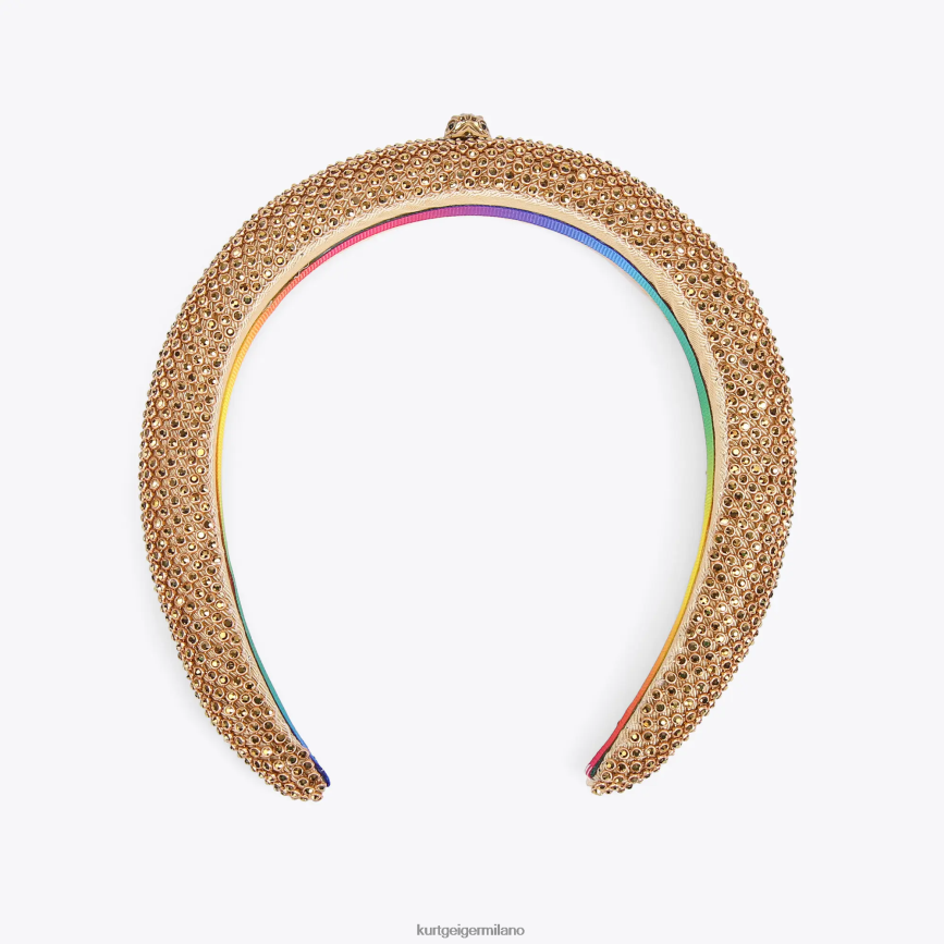 esso Kurt Geiger donne fascia di cristallo di Londra oro 8024FF515 | Accessori