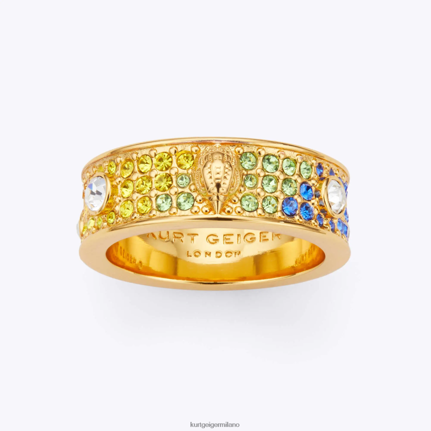 esso Kurt Geiger donne Anello con aquila in metallo con cristallo di Londra multi/altro 8024FF195 | Accessori