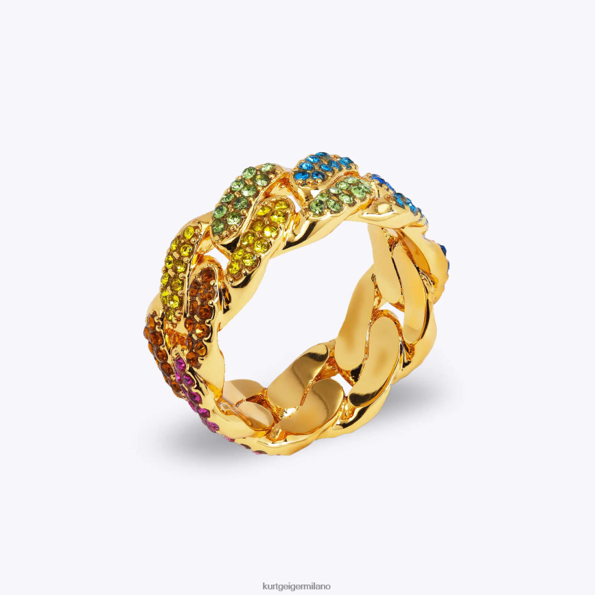 esso Kurt Geiger donne Anello della catena arcobaleno di Londra multi/altro 8024FF251 | Accessori