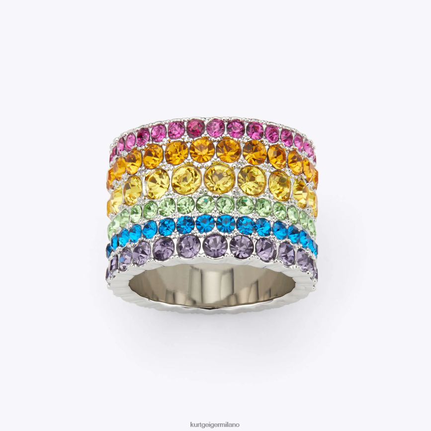 esso Kurt Geiger donne Anello multicristallo di Londra multi/altro 8024FF153 | Accessori