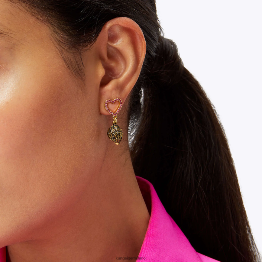 esso Kurt Geiger donne Borchie con aquila cuore di Londra combinazione rosa 8024FF527 | Accessori