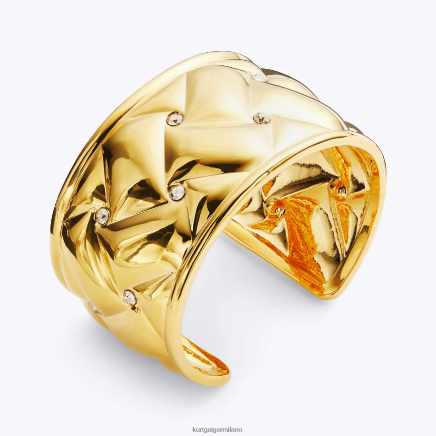 esso Kurt Geiger donne Bracciale London trapuntato in metallo XL oro 8024FF543 | Accessori