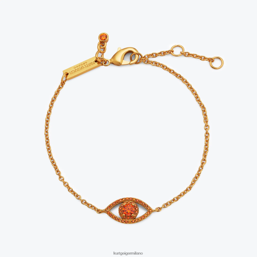esso Kurt Geiger donne Bracciale a catena London Evil Eye arancia 8024FF534 | Accessori