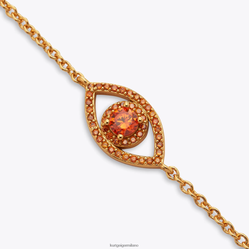 esso Kurt Geiger donne Bracciale a catena London Evil Eye arancia 8024FF534 | Accessori