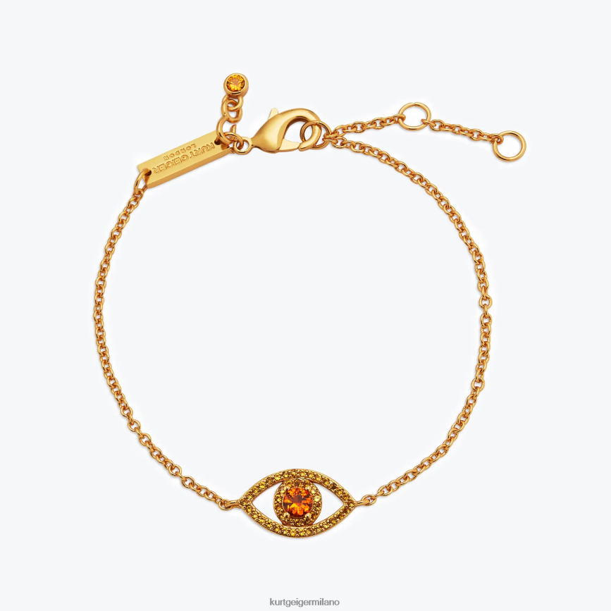 esso Kurt Geiger donne Bracciale a catena London Evil Eye giallo 8024FF533 | Accessori