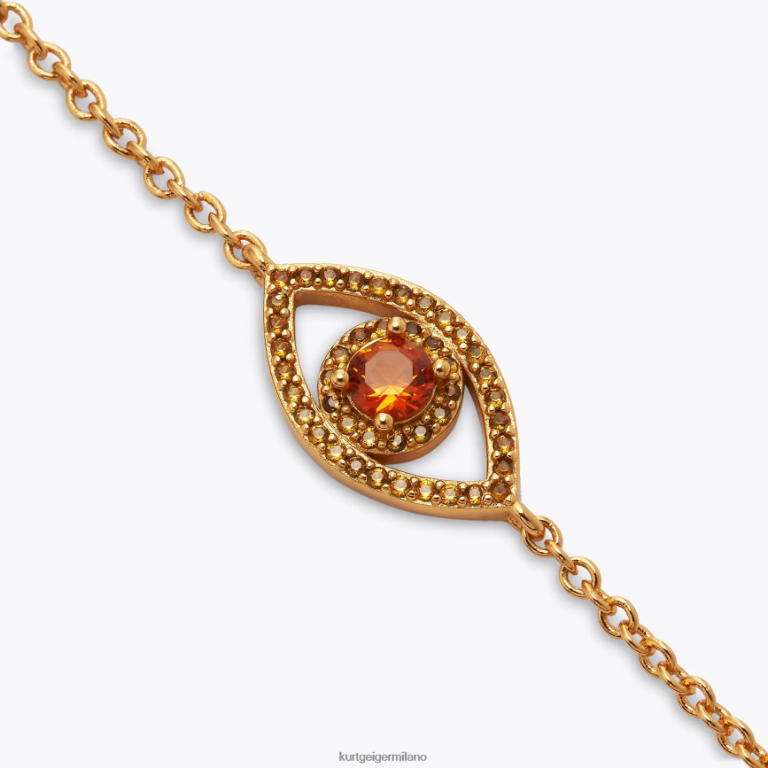 esso Kurt Geiger donne Bracciale a catena London Evil Eye giallo 8024FF533 | Accessori