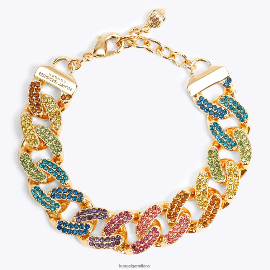 esso Kurt Geiger donne Bracciale a catena arcobaleno di Londra multi/altro 8024FF555 | Accessori