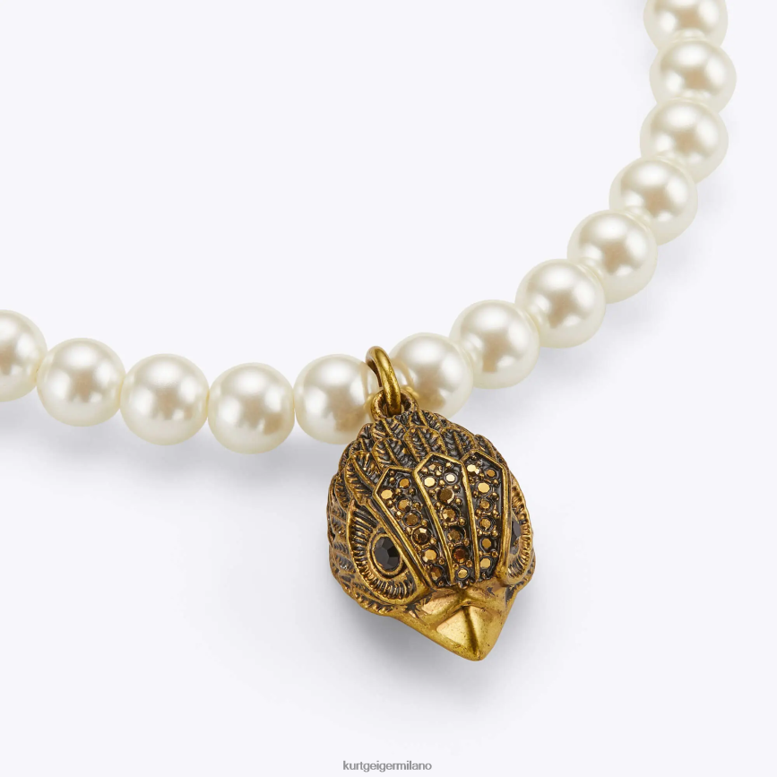 esso Kurt Geiger donne Bracciale con perle London Eagle bianco 8024FF569 | Accessori