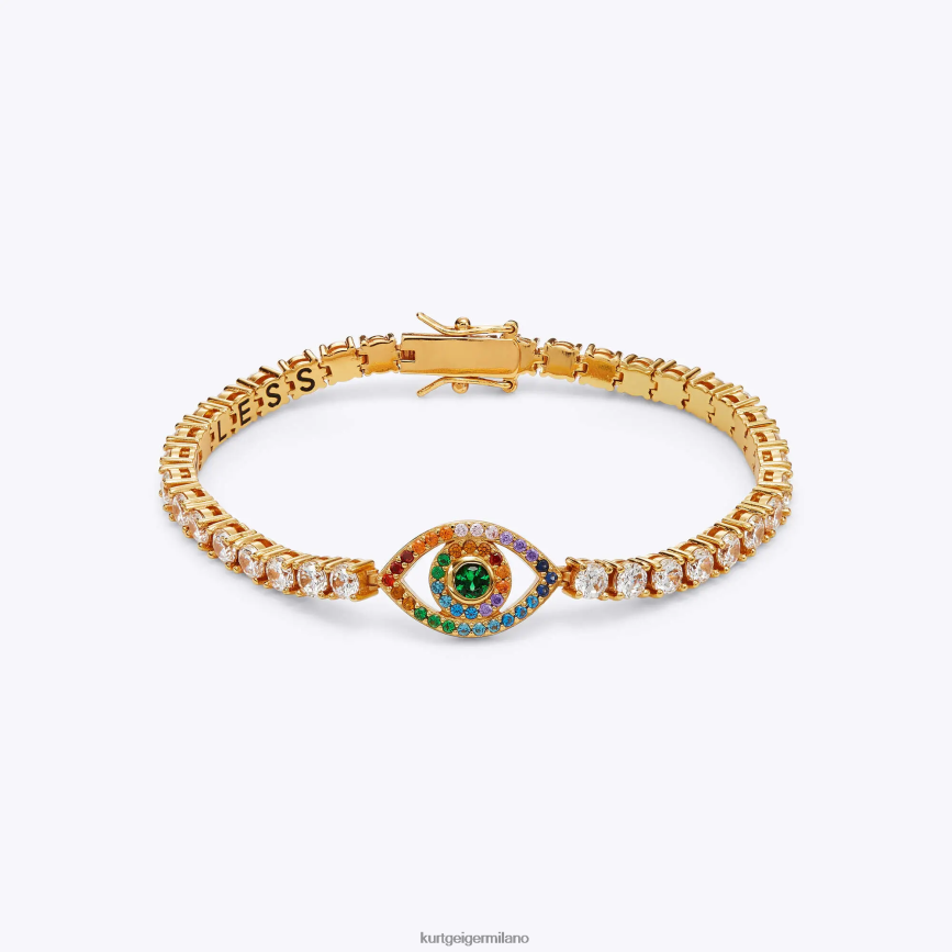 esso Kurt Geiger donne Bracciale tennis London Evil Eye combinazione d'oro 8024FF550 | Accessori