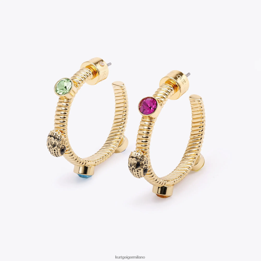 esso Kurt Geiger donne Cerchi con catena a serpente di Londra oro 8024FF252 | Accessori