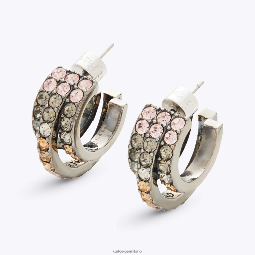 esso Kurt Geiger donne Cerchi tripli arcobaleno di Londra combinazione di metalli 8024FF206 | Accessori