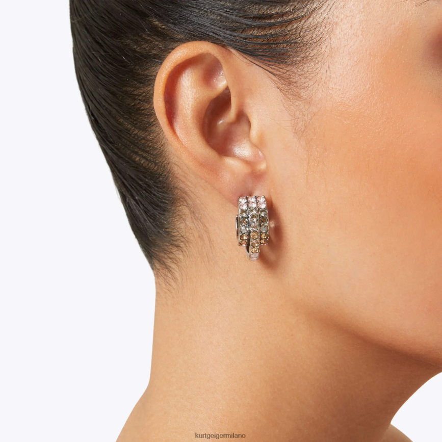 esso Kurt Geiger donne Cerchi tripli arcobaleno di Londra combinazione di metalli 8024FF206 | Accessori