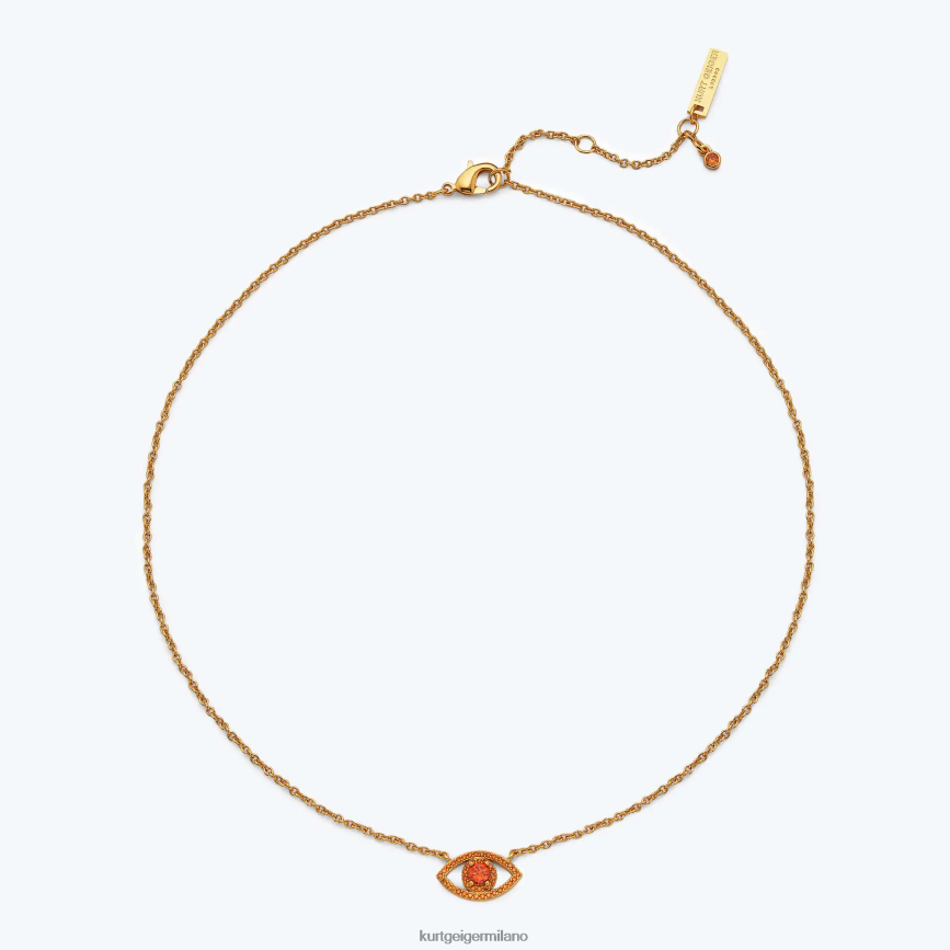 esso Kurt Geiger donne Collana con ciondolo malocchio di Londra arancia 8024FF535 | Accessori