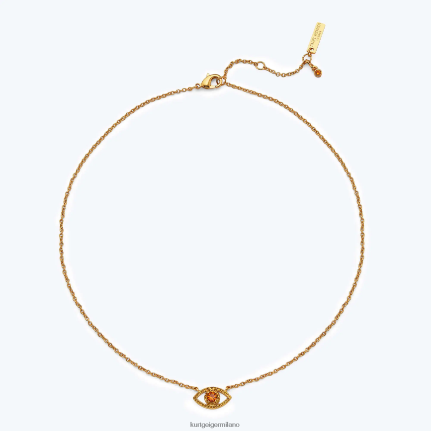 esso Kurt Geiger donne Collana con ciondolo malocchio di Londra giallo 8024FF532 | Accessori