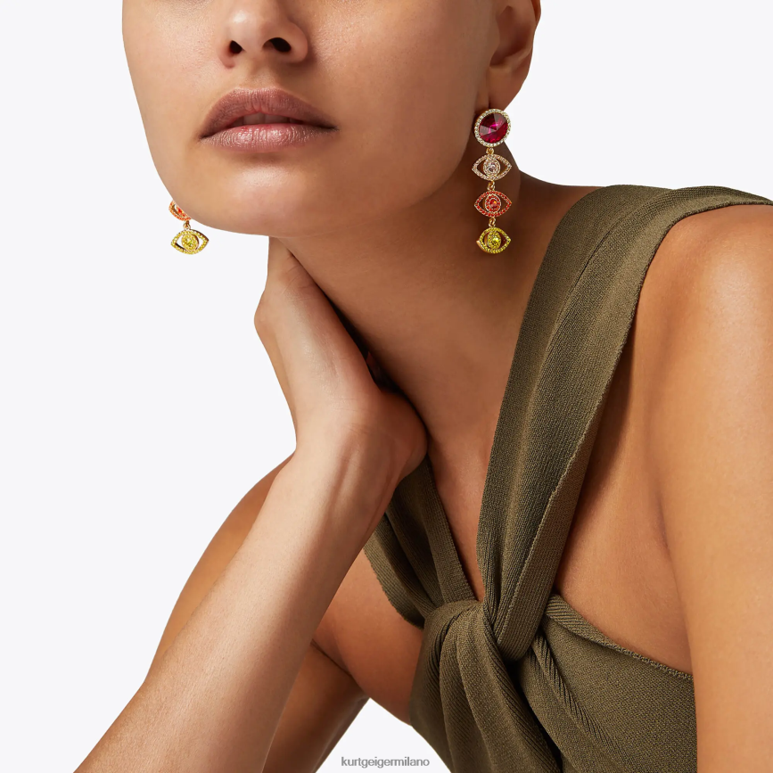 esso Kurt Geiger donne Orecchini pendenti London Evil Eye oro 8024FF587 | Accessori