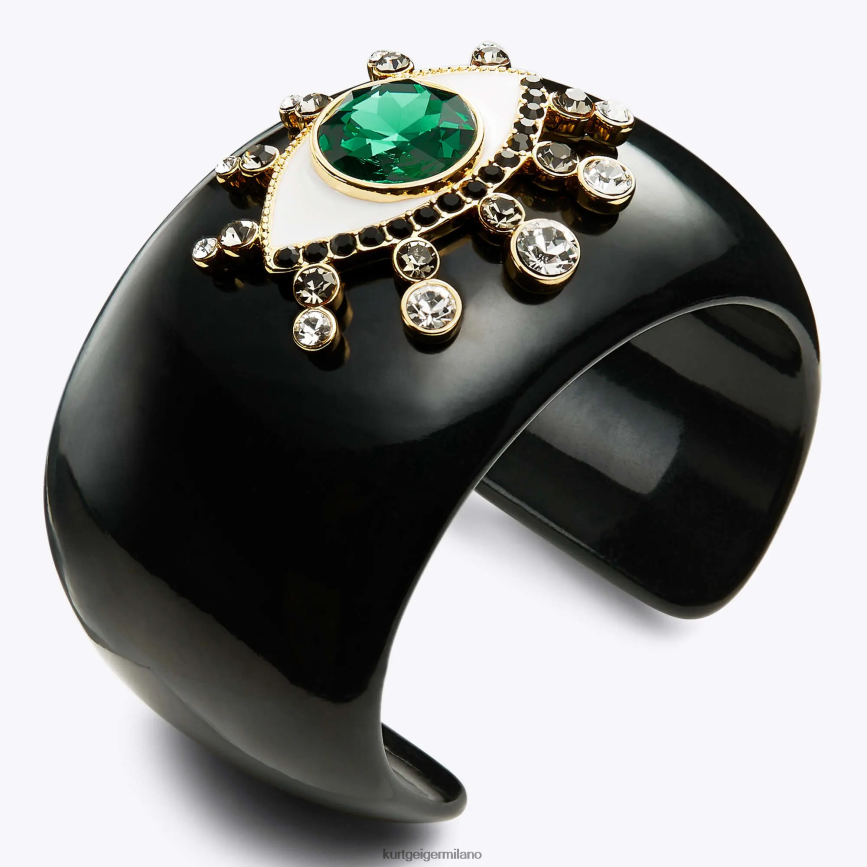 esso Kurt Geiger donne braccialetto del malocchio in resina londinese nero 8024FF579 | Accessori