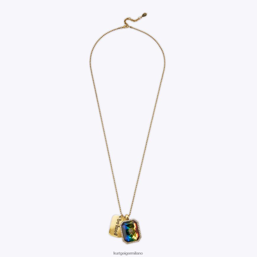 esso Kurt Geiger donne collana di pietre preziose arcobaleno di Londra multi/altro 8024FF203 | Accessori