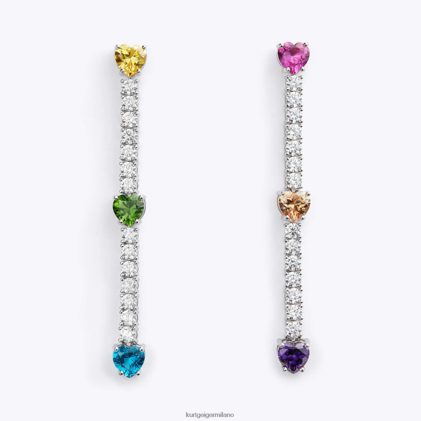 esso Kurt Geiger donne lineari del cuore di londra combinazione argento 8024FF552 | Accessori