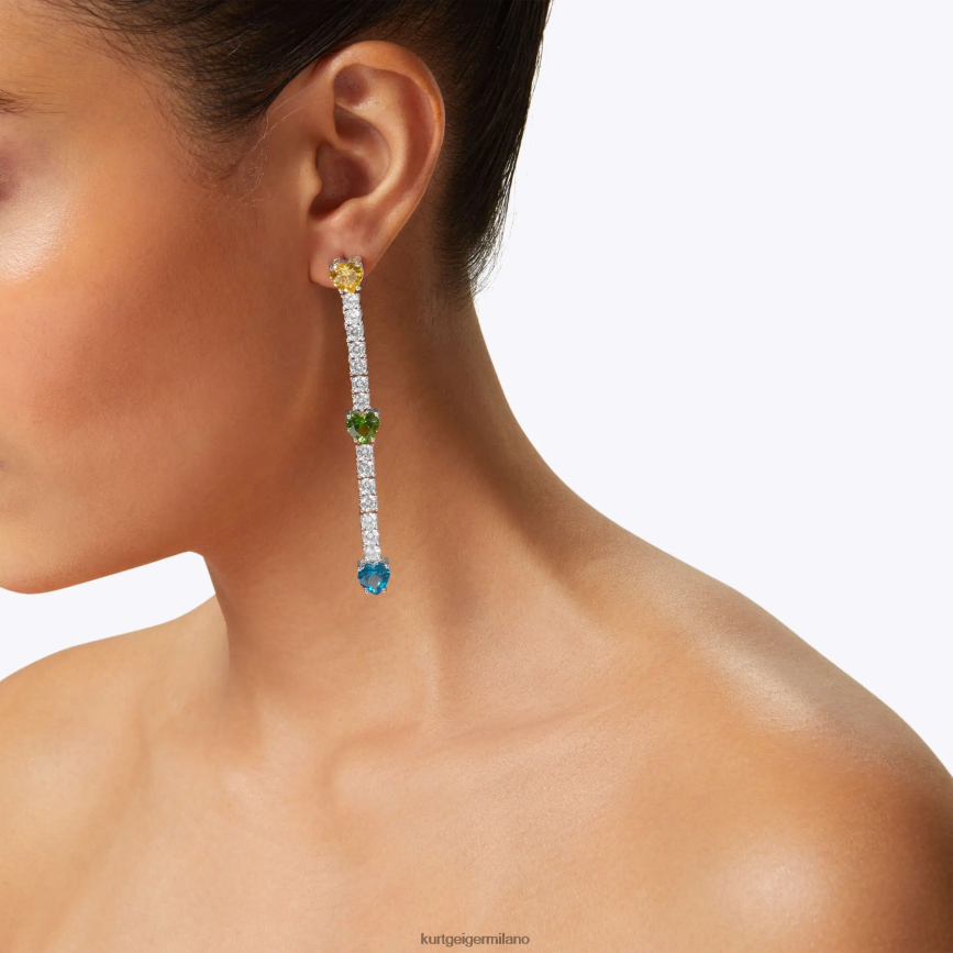 esso Kurt Geiger donne lineari del cuore di londra combinazione argento 8024FF552 | Accessori