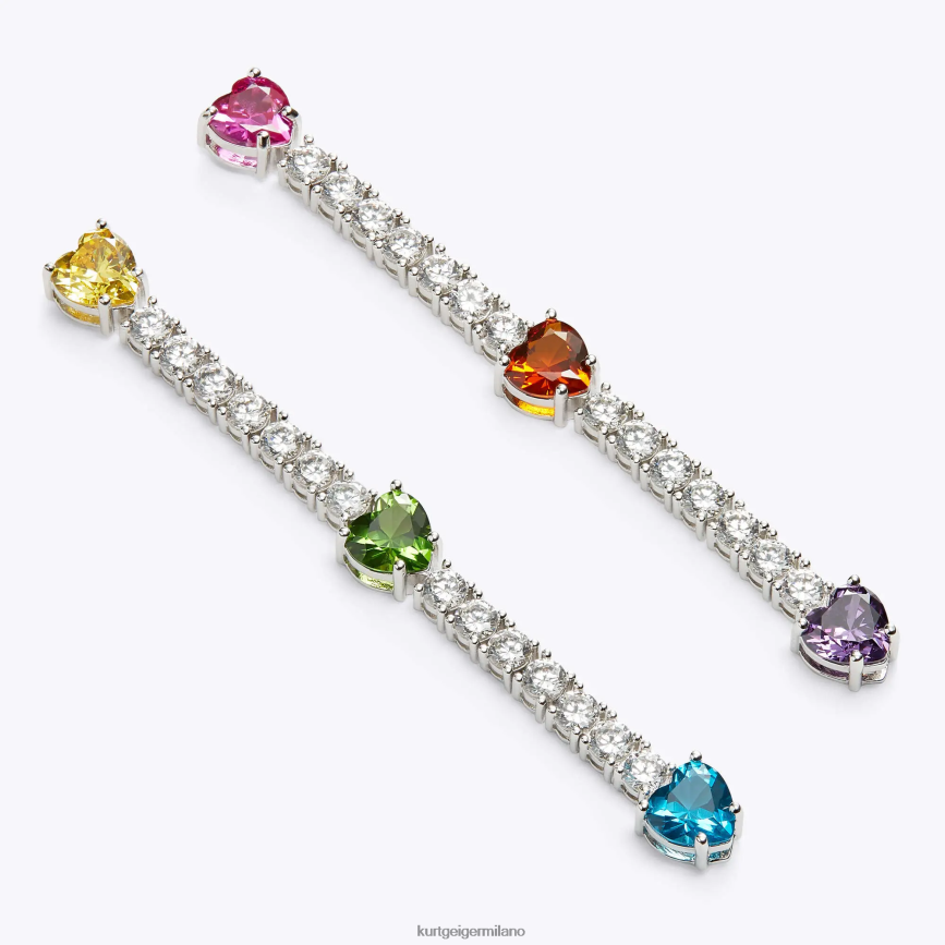 esso Kurt Geiger donne lineari del cuore di londra combinazione argento 8024FF552 | Accessori