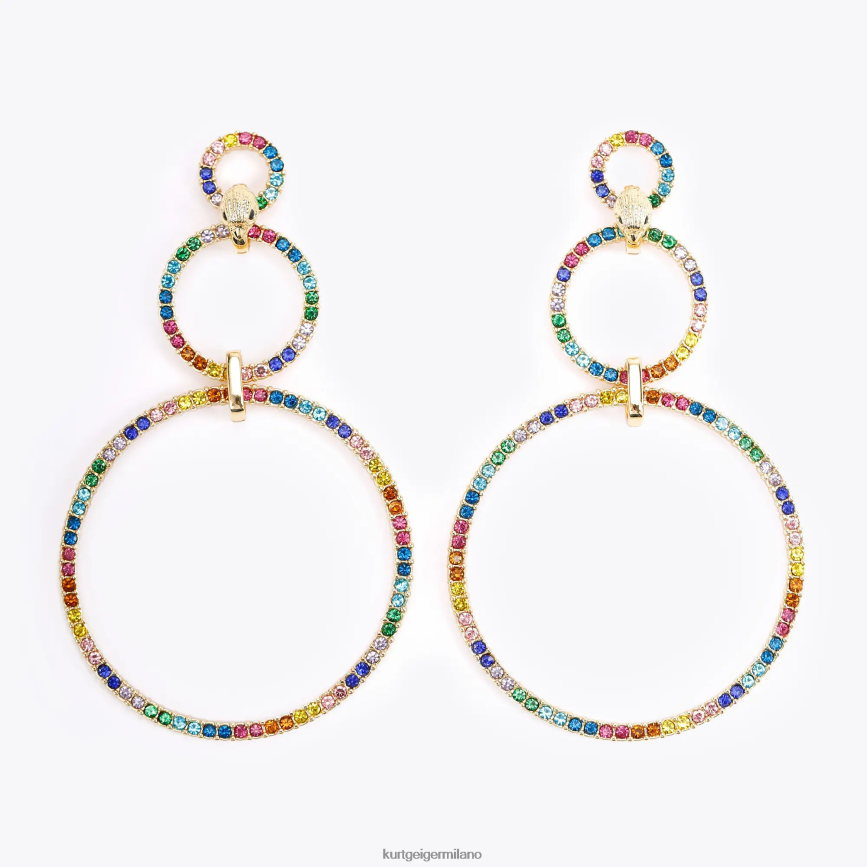 esso Kurt Geiger donne orecchini a doppio cerchio Londra multi/altro 8024FF235 | Accessori