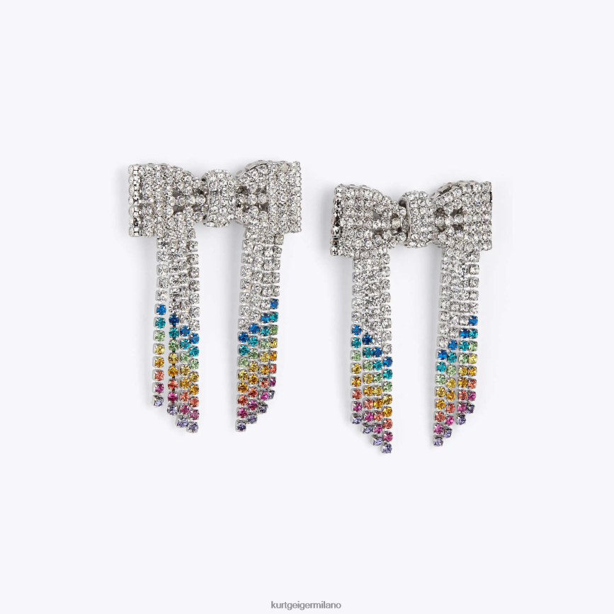 esso Kurt Geiger donne orecchini con fiocco arcobaleno di Londra multi/altro 8024FF150 | Accessori