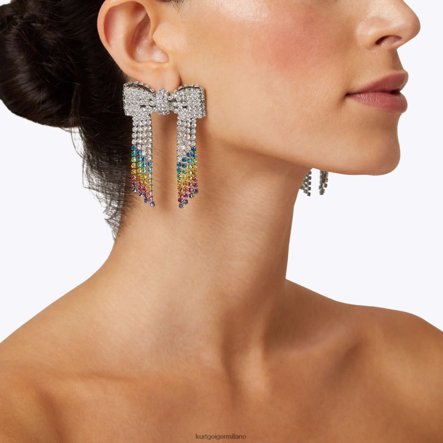 esso Kurt Geiger donne orecchini con fiocco arcobaleno di Londra multi/altro 8024FF150 | Accessori