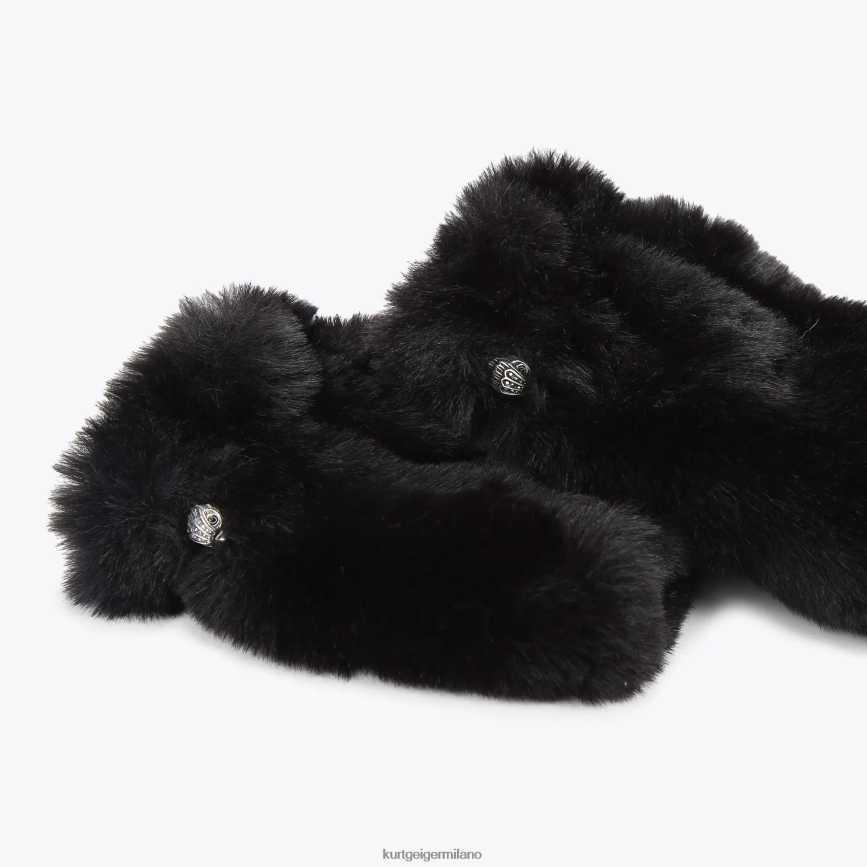 esso Kurt Geiger donne Guanti senza dita London Poppy nero 8024FF508 | Accessori